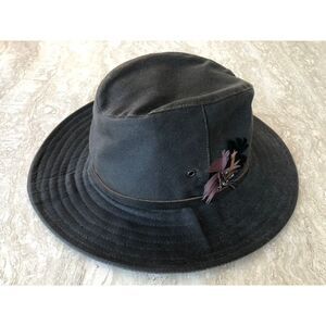 VINTAGE Goorin Brothers Feathered Outdoors Outback Hat Made in ENGLAND - sz M